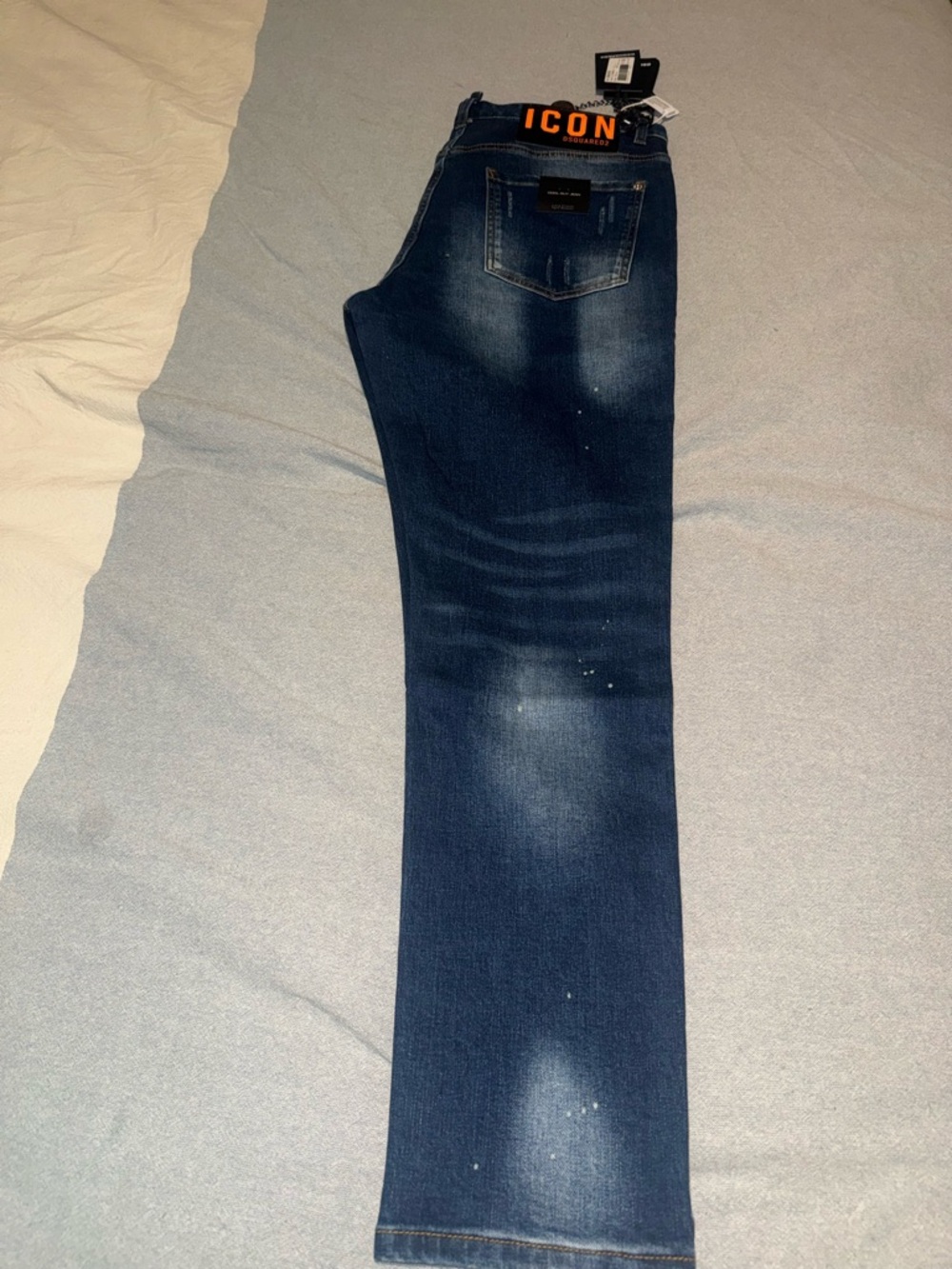 DSQUARED2 Blue Denim Jeans with Red Logo Tab - Picture 7 of 8